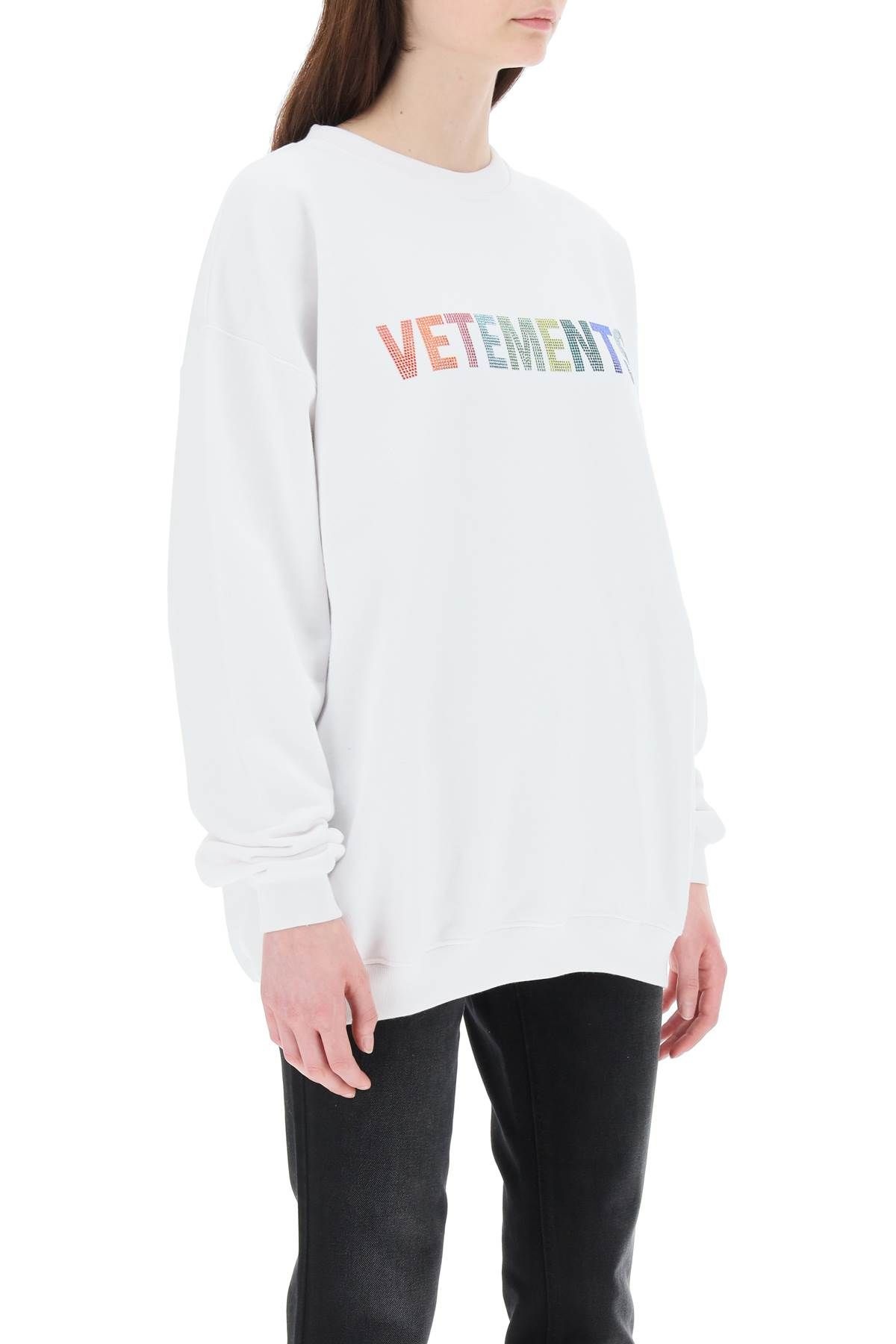 MULTICOLOUR CRYSTAL LOGO SWEATSHIRT - 3