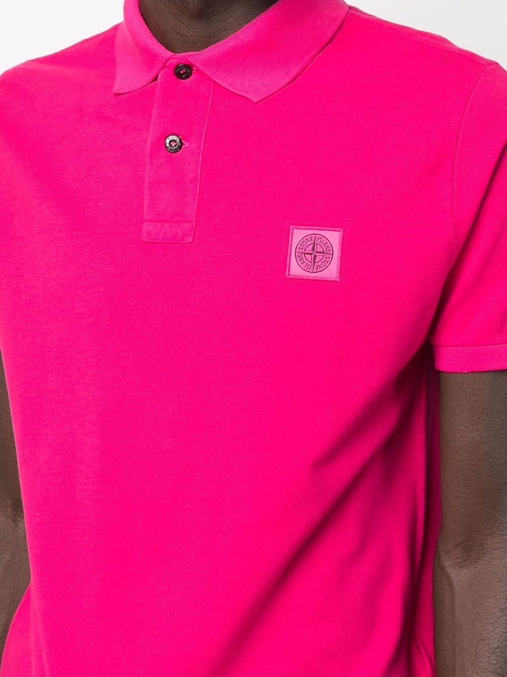 logo-patch polo shirt - 5