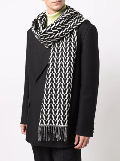 Valentino logo-intarsia scarf outlook