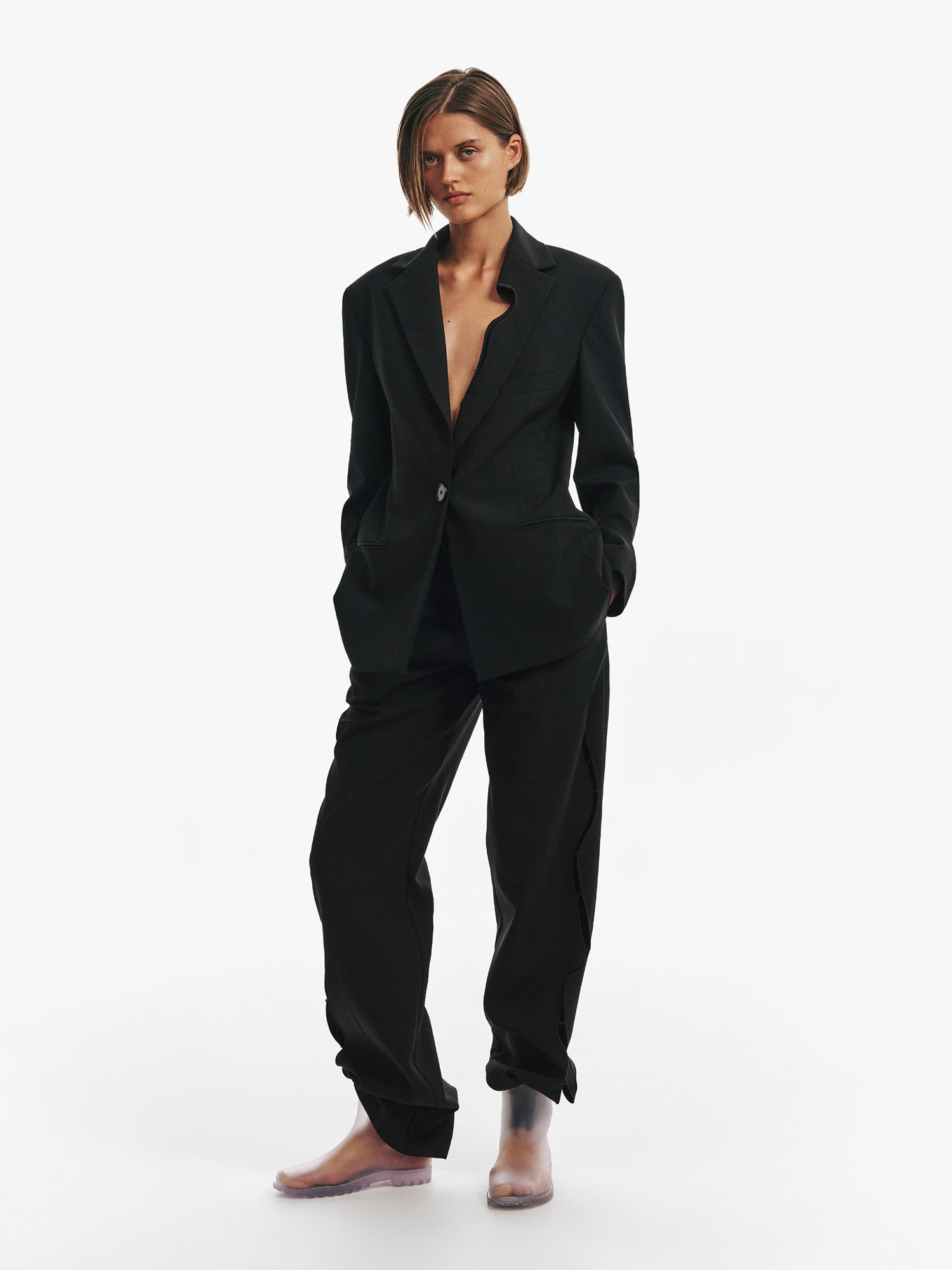 Bitten Wool Blazer - 4