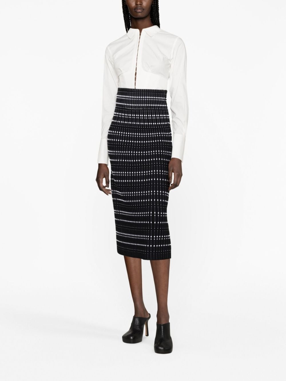 fitted midi skirt - 3