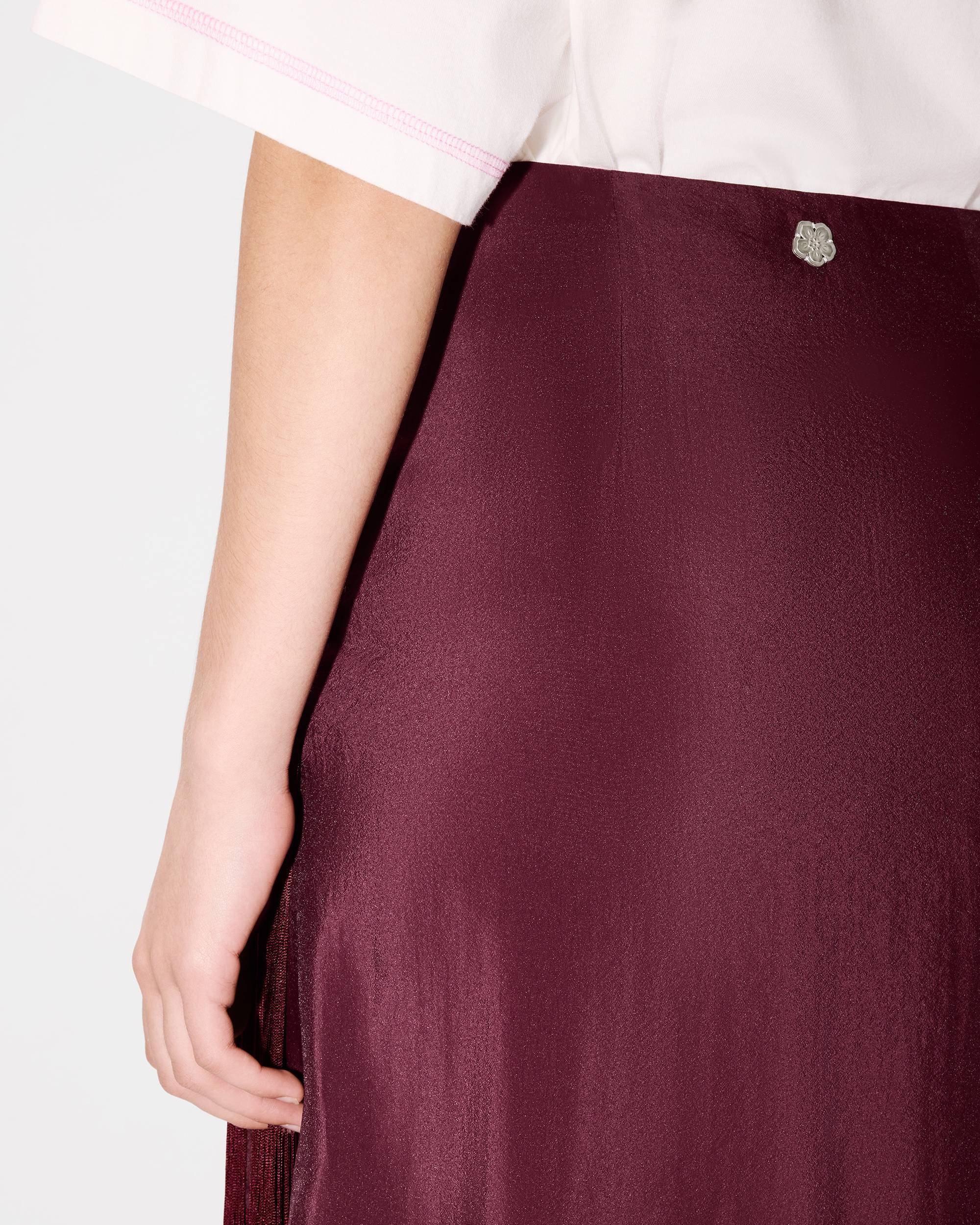 Fringed skirt in viscose - 6