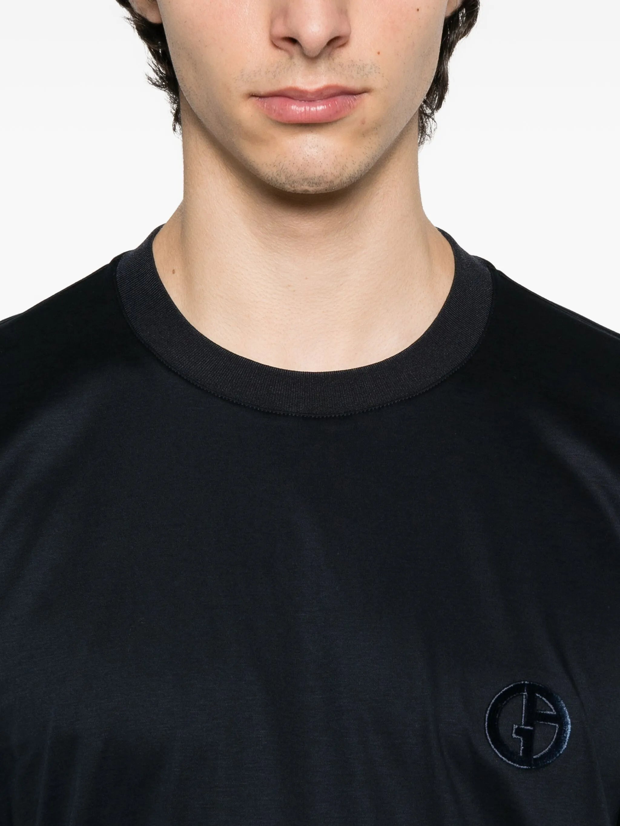 Giorgio Armani Embroidered-logo T-shirt - 4
