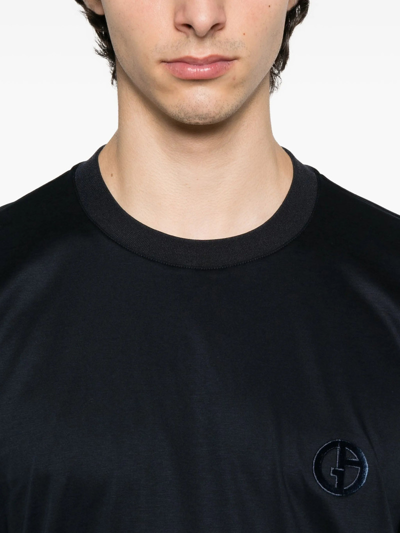 Giorgio Armani Embroidered-logo T-shirt 4