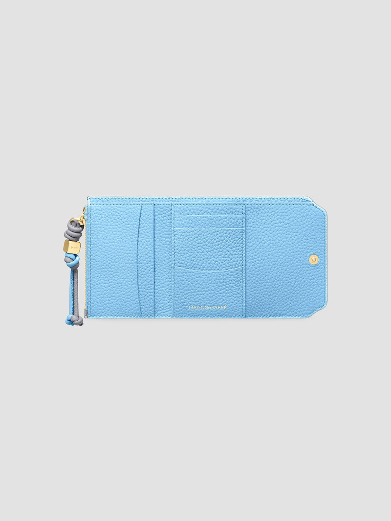 Women's Leather Trifold Wallet - Dove Sky 5