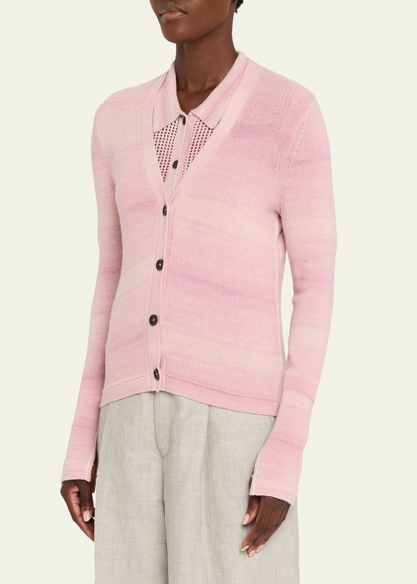 Featherweight Cashmere Slim V-Neck Cardigan - 4