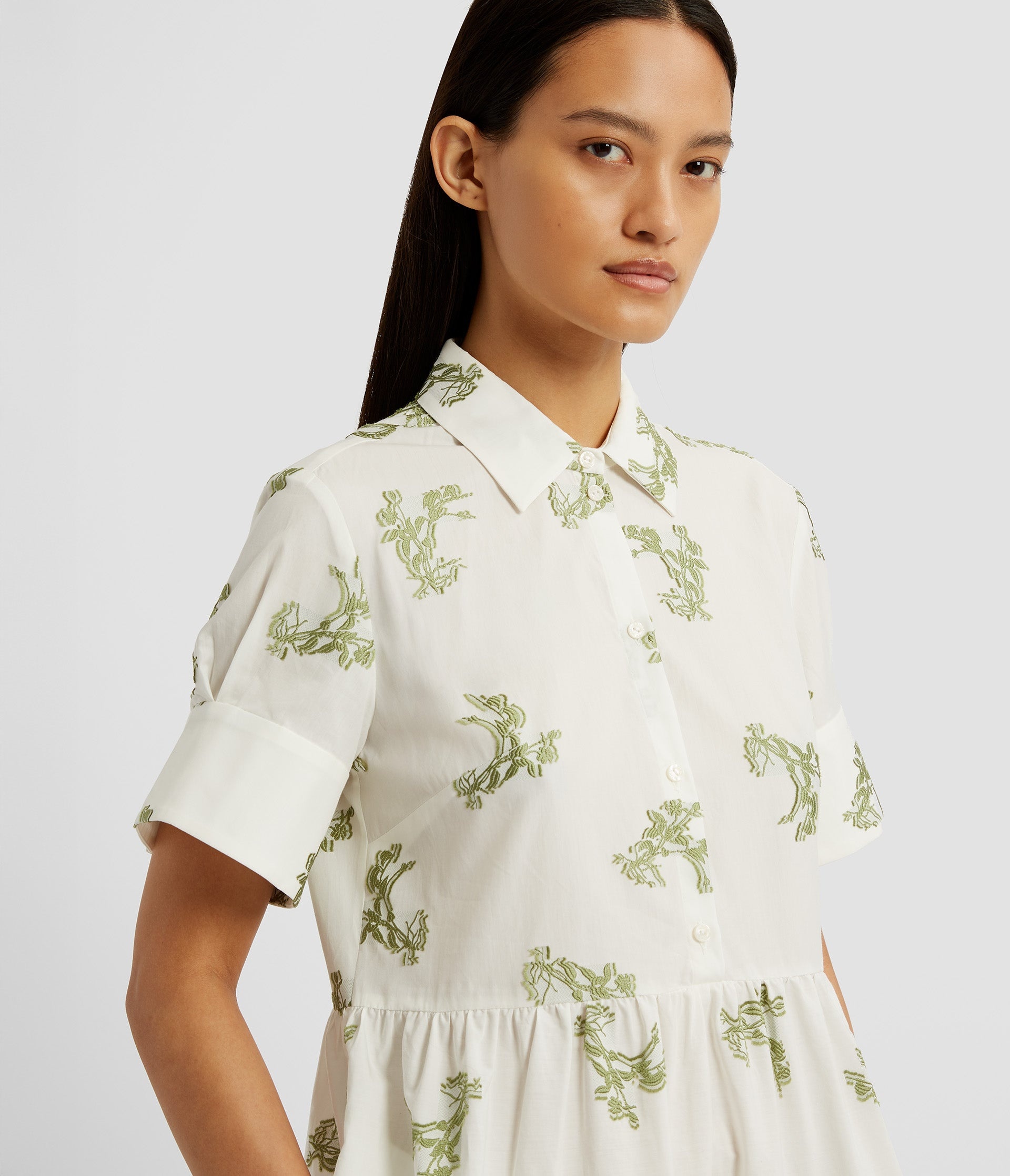 SHORT SLEEVE MINI SHIRT DRESS - 3