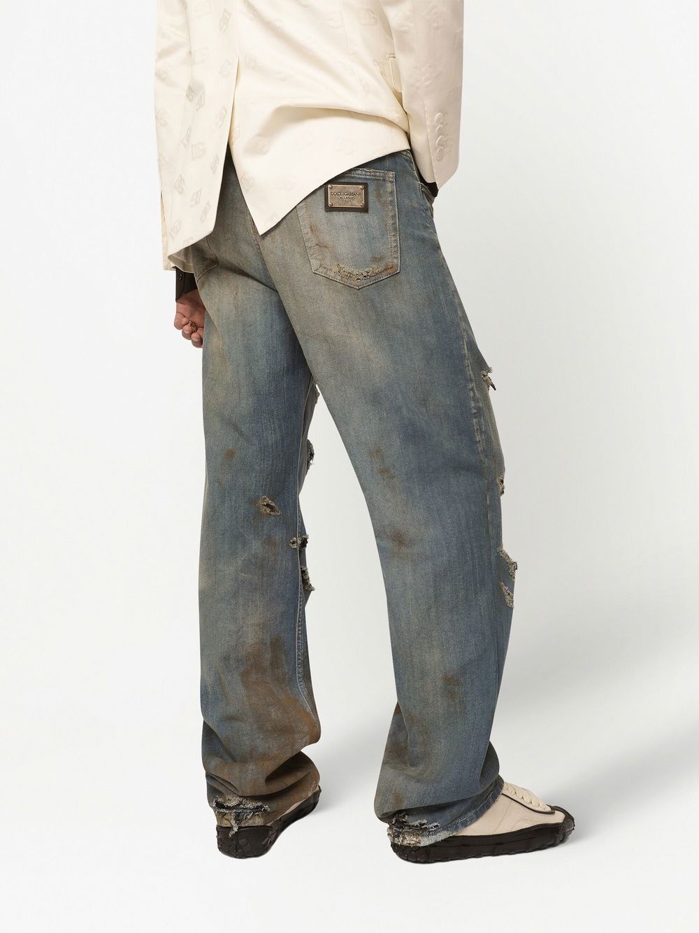 ripped-detail distressed jeans - 5