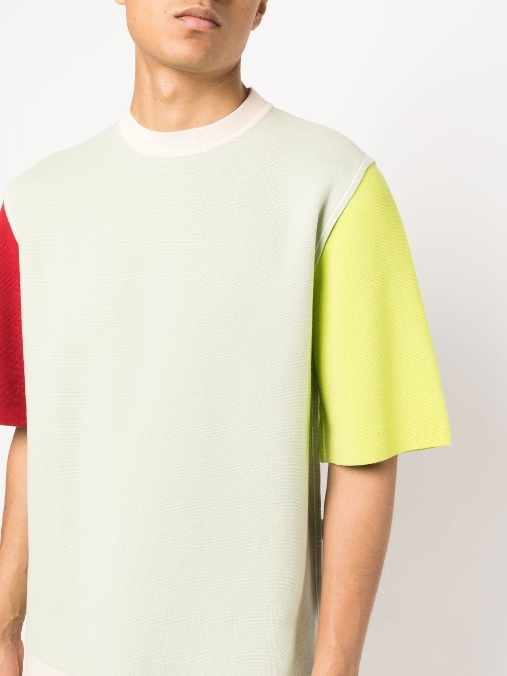 colour-block cotton T-shirt - 5