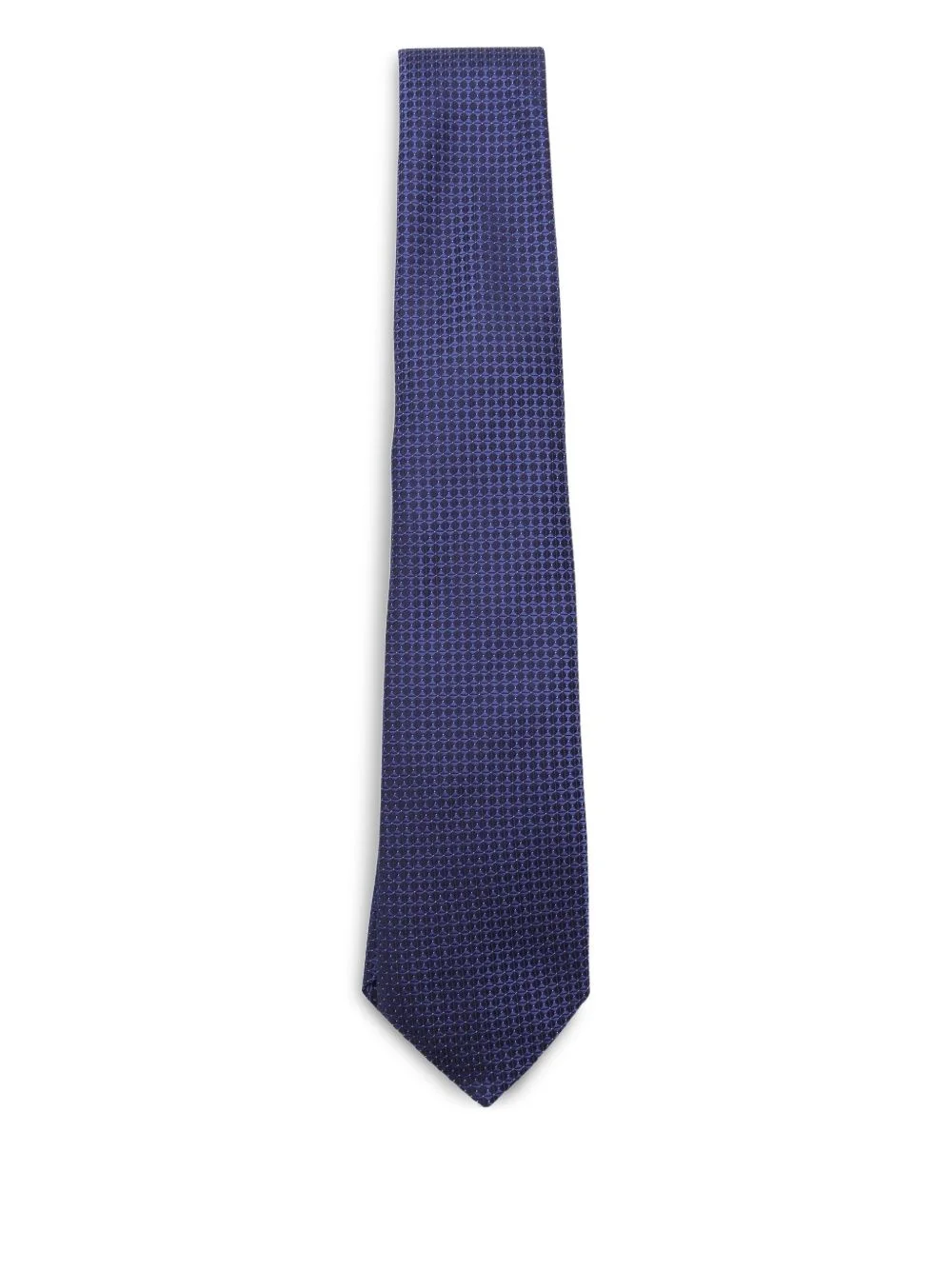 geometric-pattern wool tie - 1