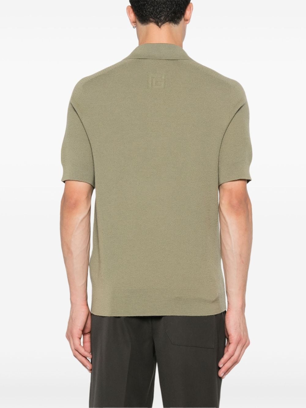 logo-patch polo shirt - 4
