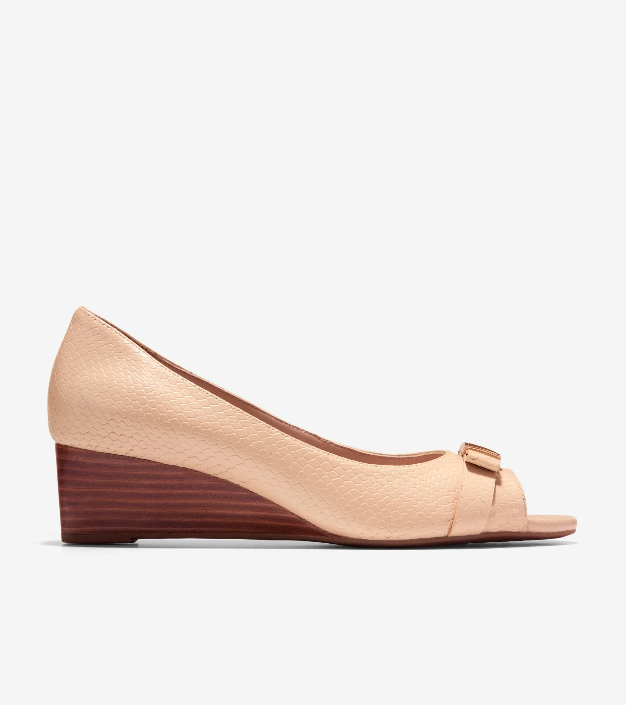Women's Go-To Malta Peep Toe Bow Wedges - 1