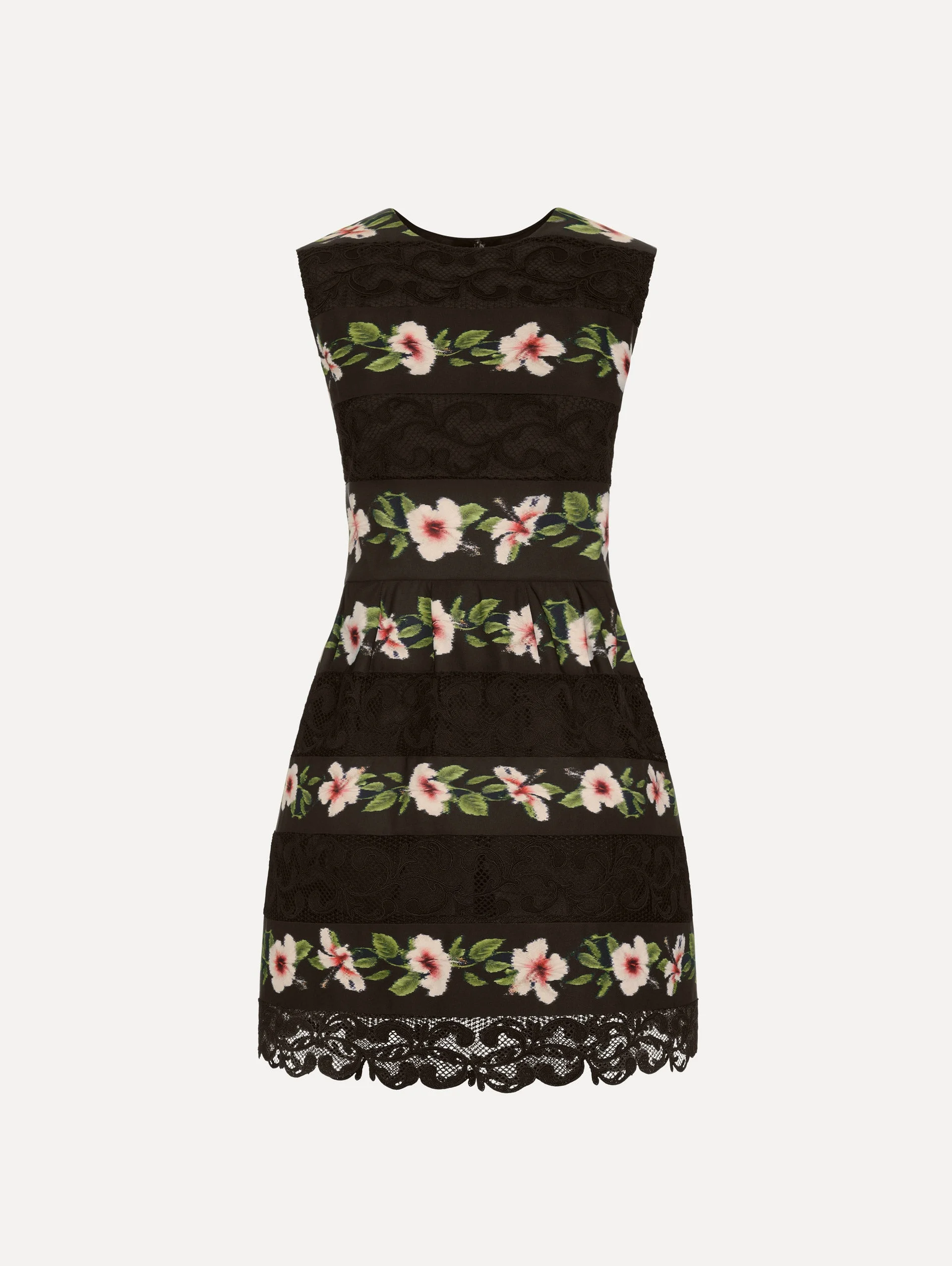 CHINÉ HIBISCUS STRIPED FAILLE DRESS - 1