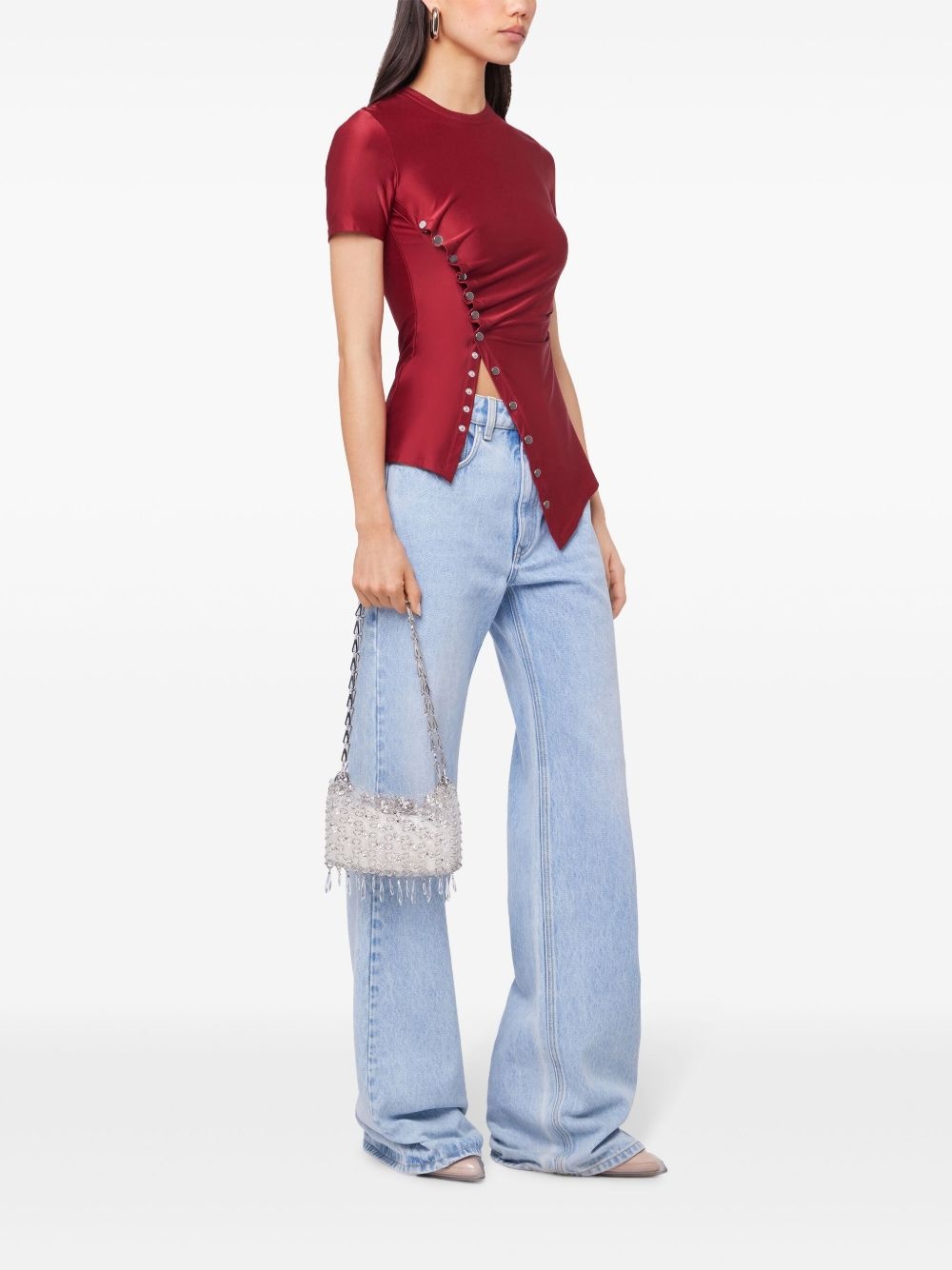 draped T-shirt - 3