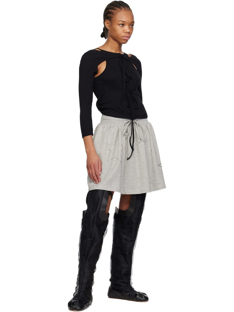 YUME YUME Black Sheer Ballerina Tall Boots outlook