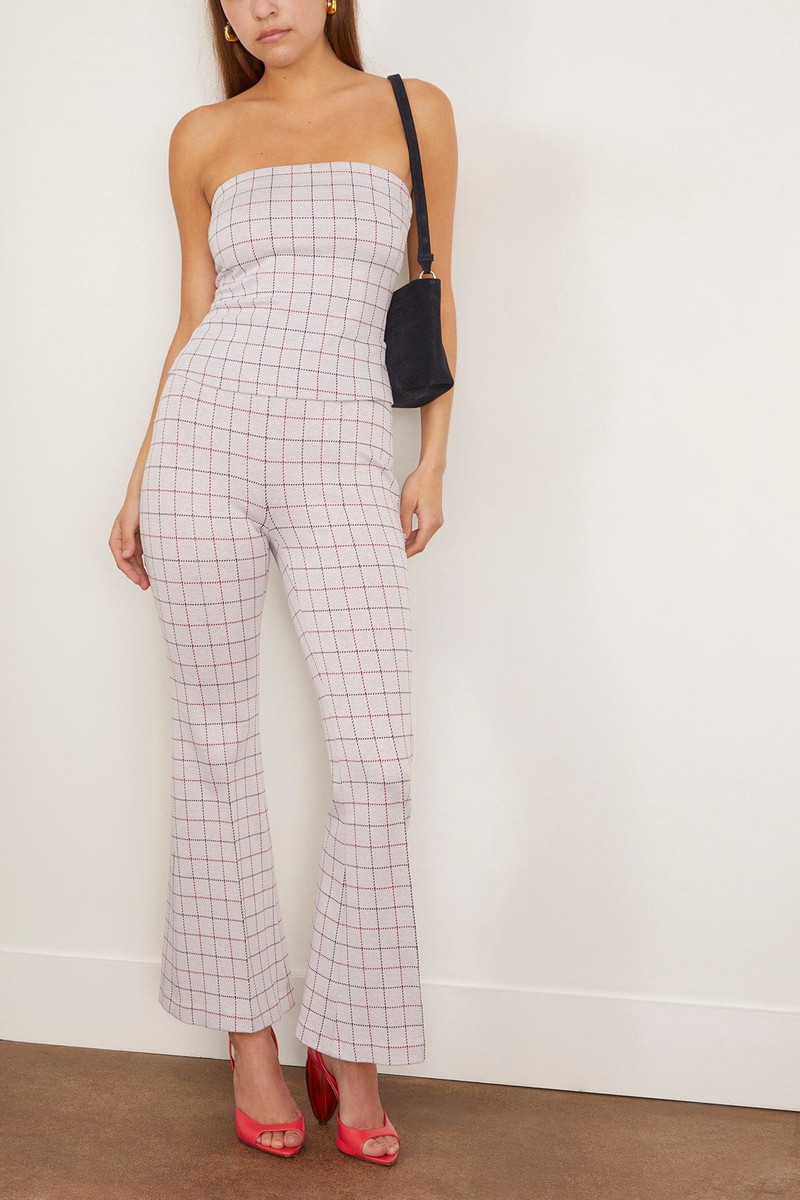 ROSETTA GETTY Strapless Bandeau in Navy/Red outlook