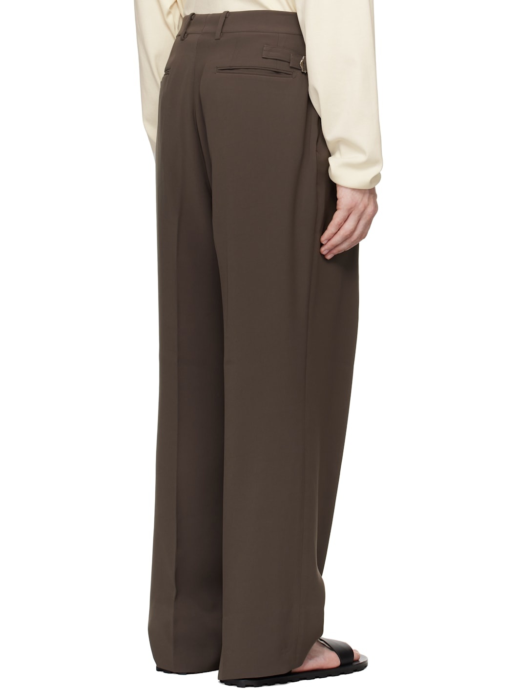 Brown Wide Trousers - 3