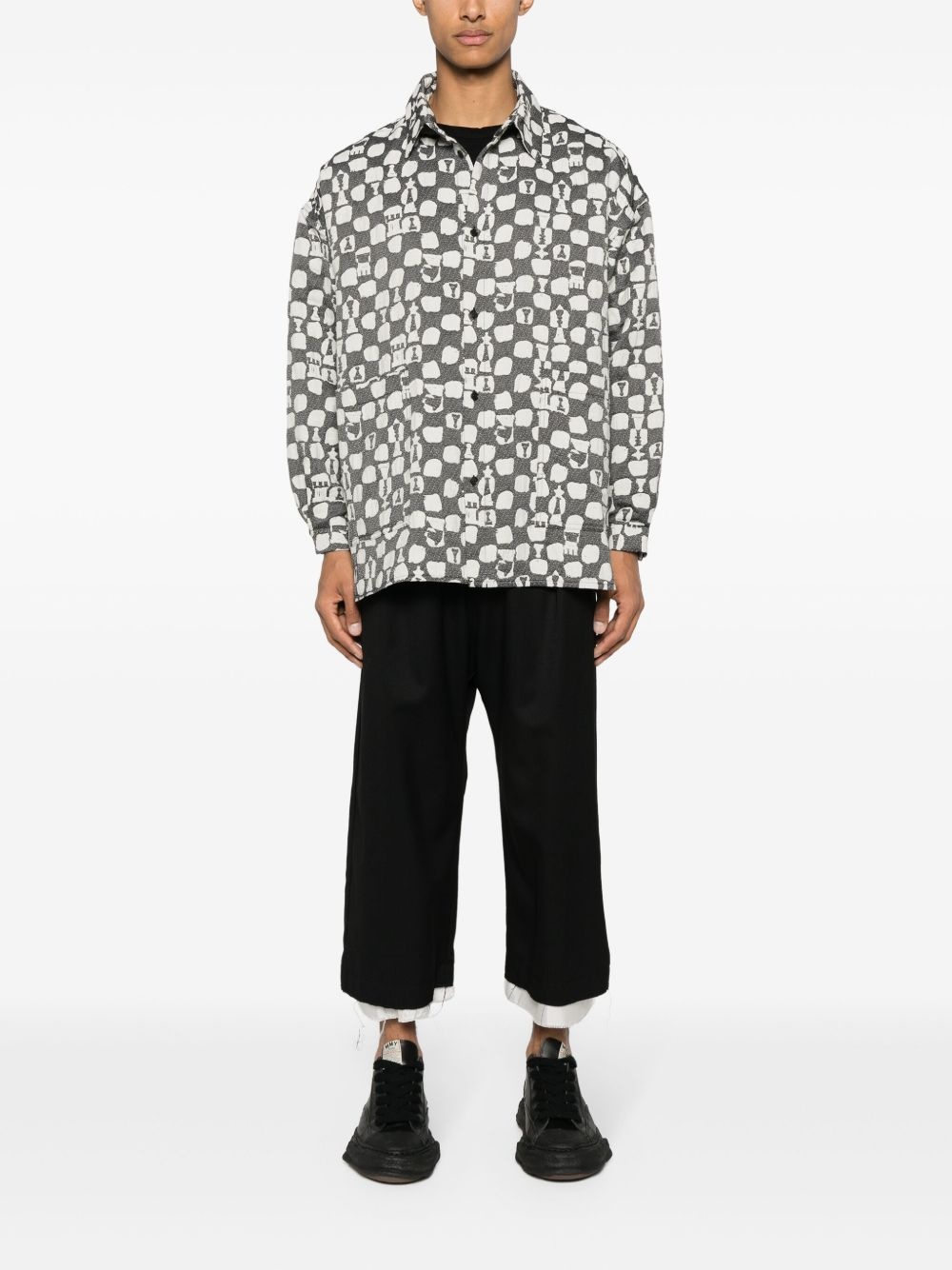 Big patterned-jacquard shirt - 2