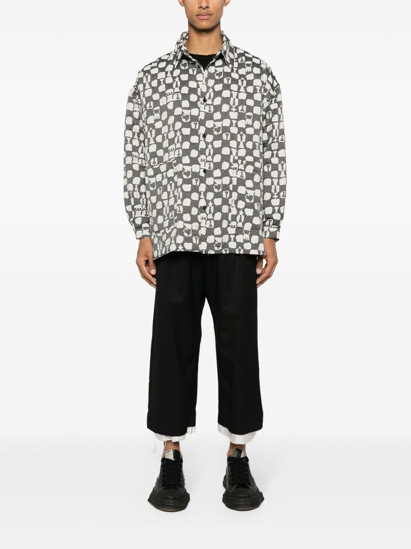 HENRIK VIBSKOV Big patterned-jacquard shirt outlook