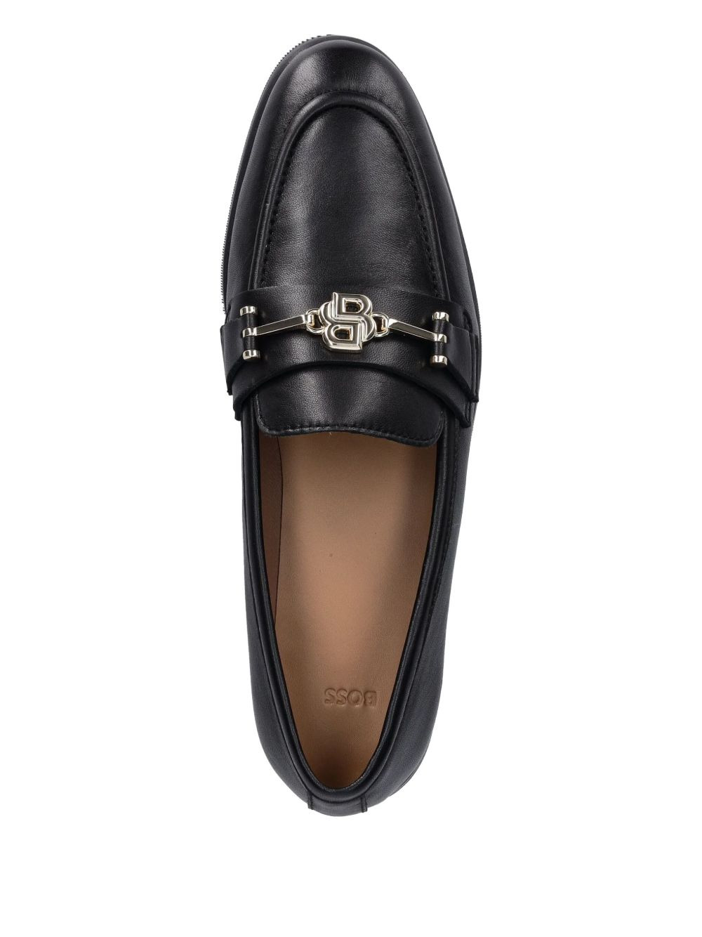 logo-plaque loafers - 3