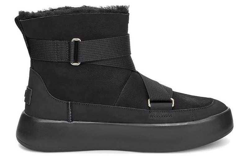(WMNS) UGG Classic Boom Buckle Snow boots Black 1104616-BLK 3