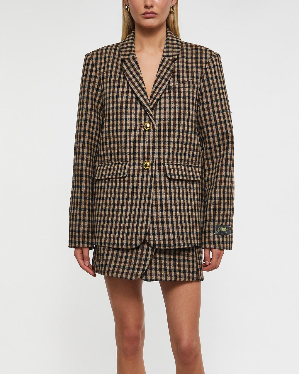 Blazer Check Wool Mix Oversized Check - 2