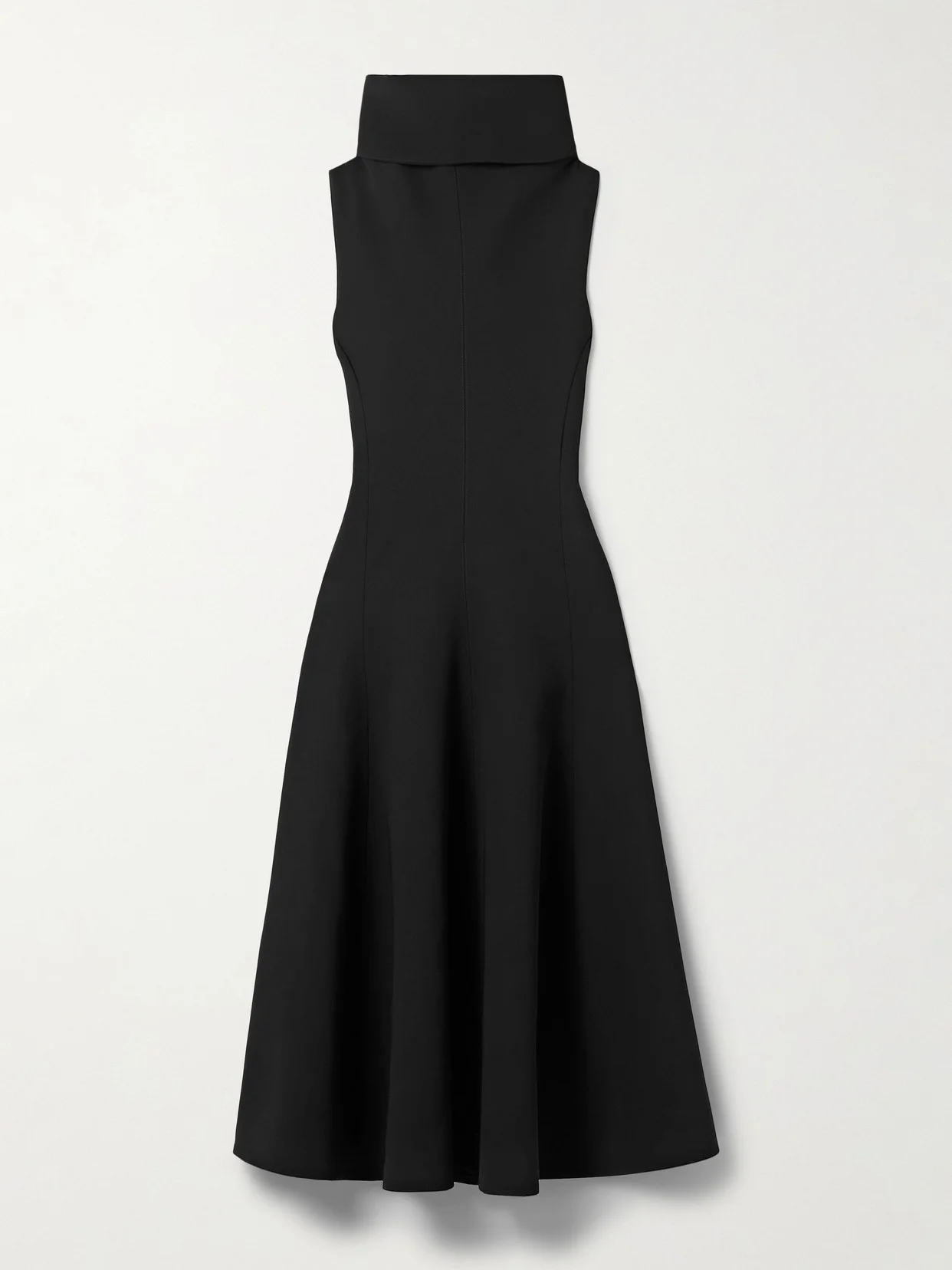 Draped Crepe Midi Dress - 1