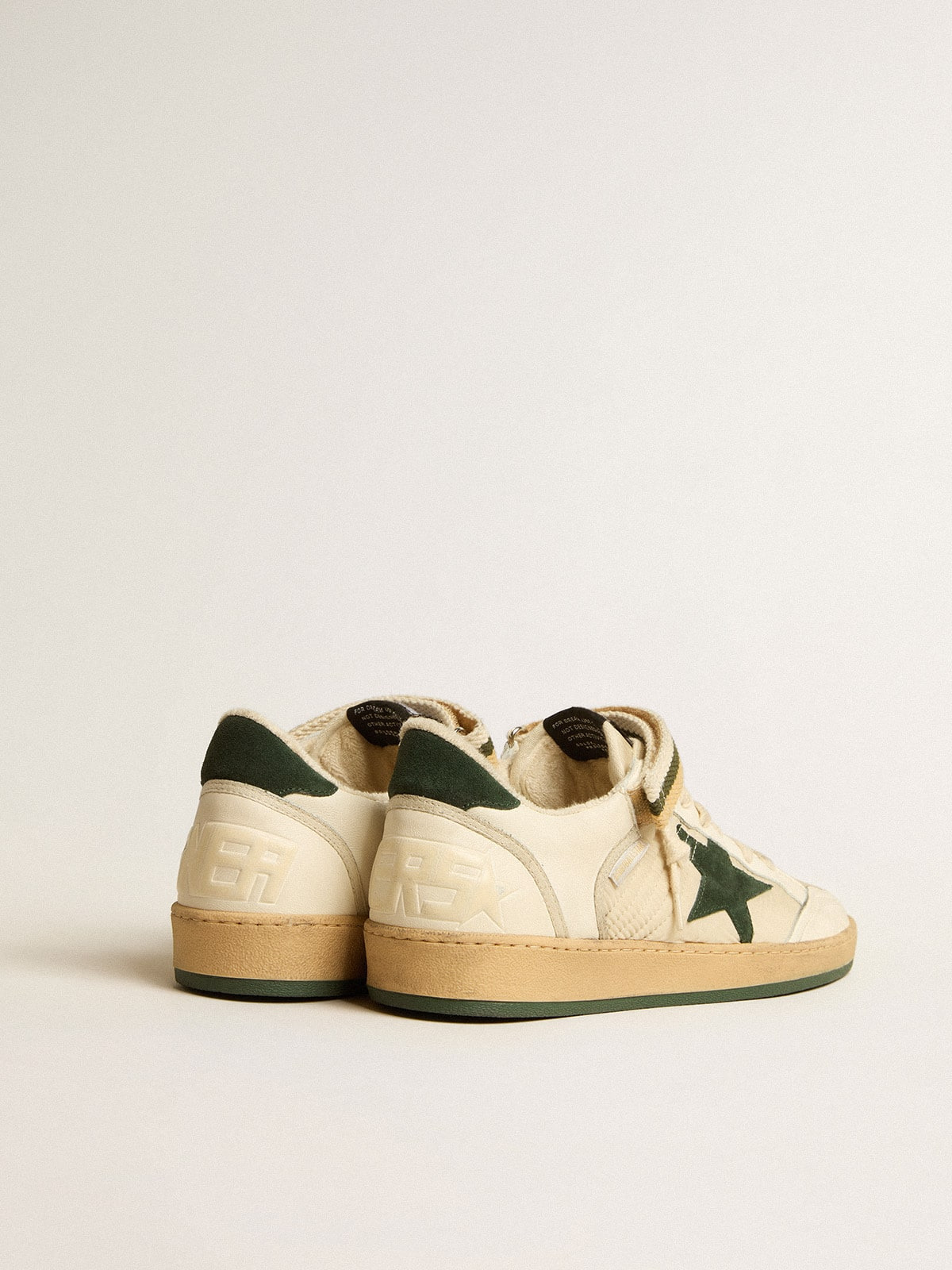 Ball Star in nylon and nappa with green suede star and heel tab - 5