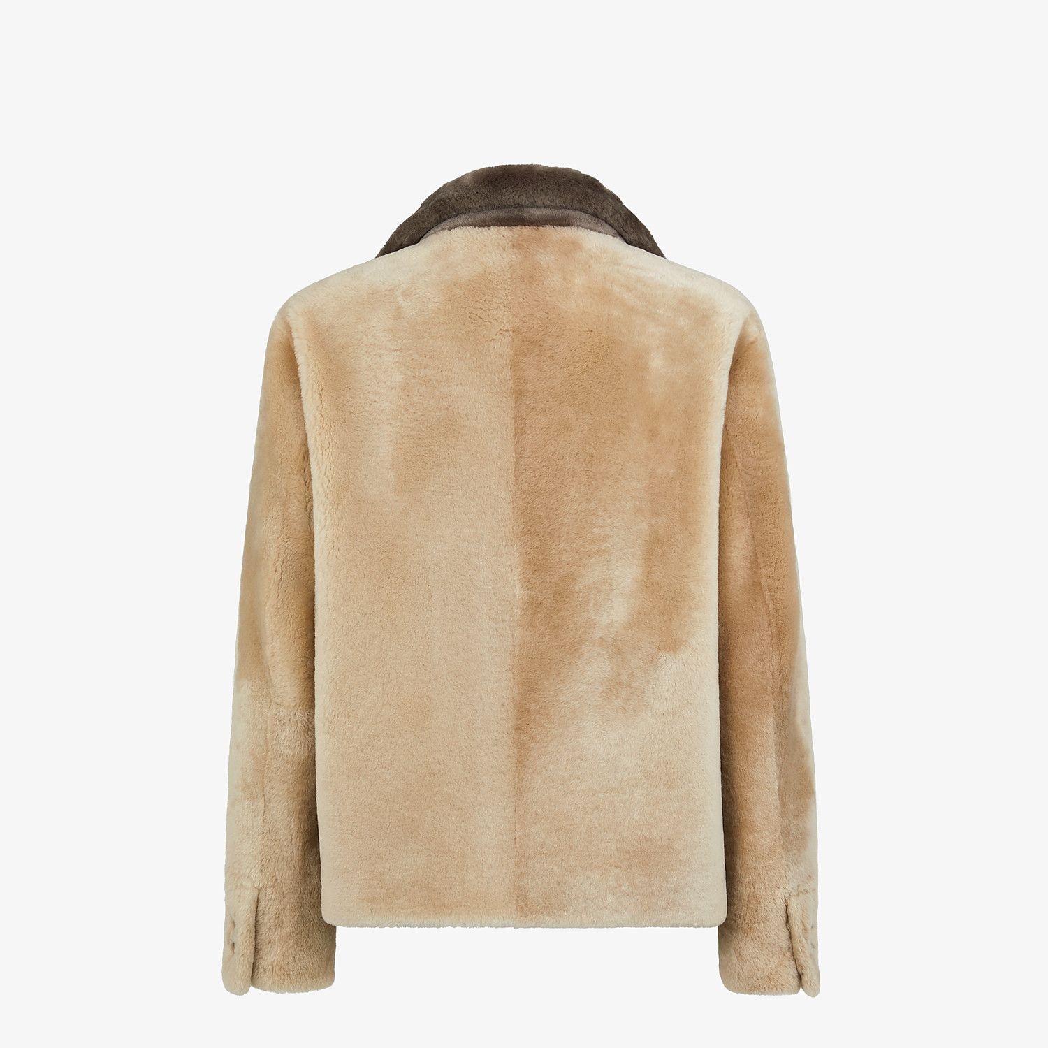 Beige shearling jacket - 2