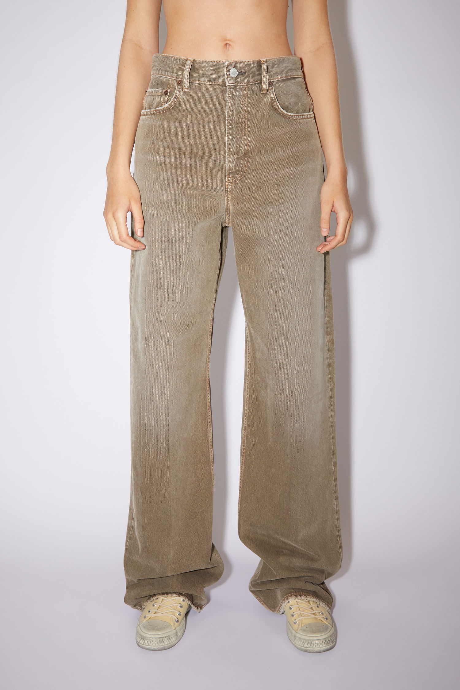 Loose bootcut jeans - Beige - 2