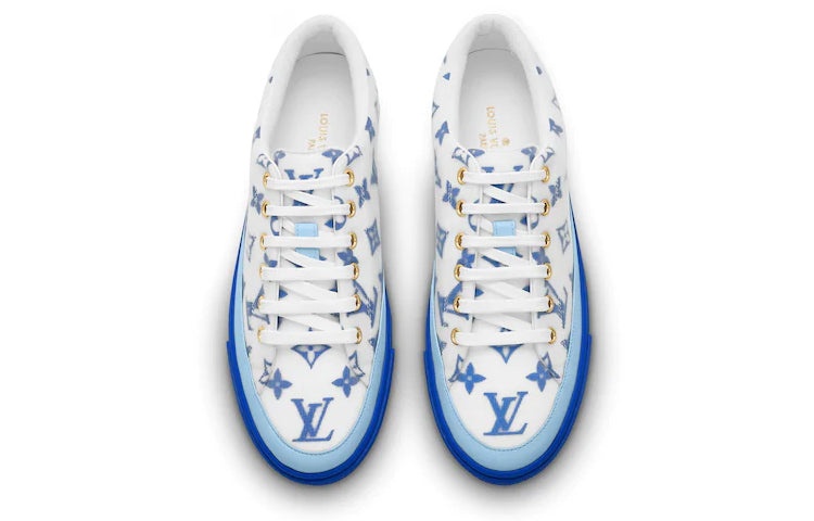 (WMNS) LOUIS VUITTON LV Stellar Low-Top Sneakers White/Blue 1A65U - 3