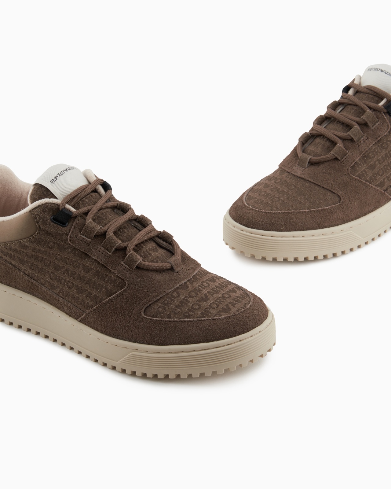 SNEAKERS IN SUEDE AND JACQUARD WITH LOGO LETTERING - 5