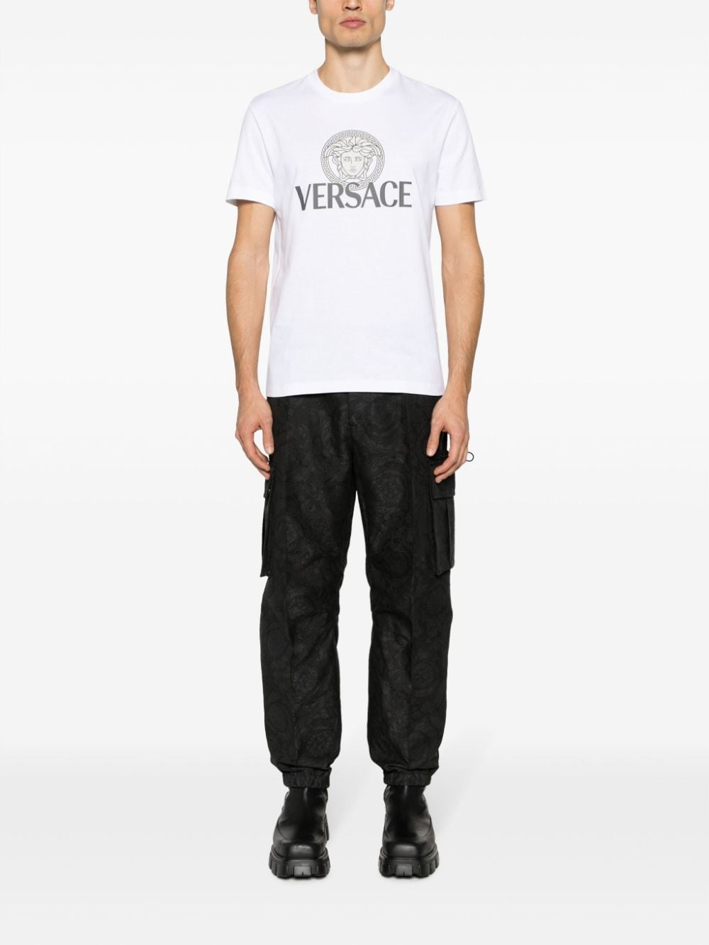 Versace White Logo T-shirt - 5