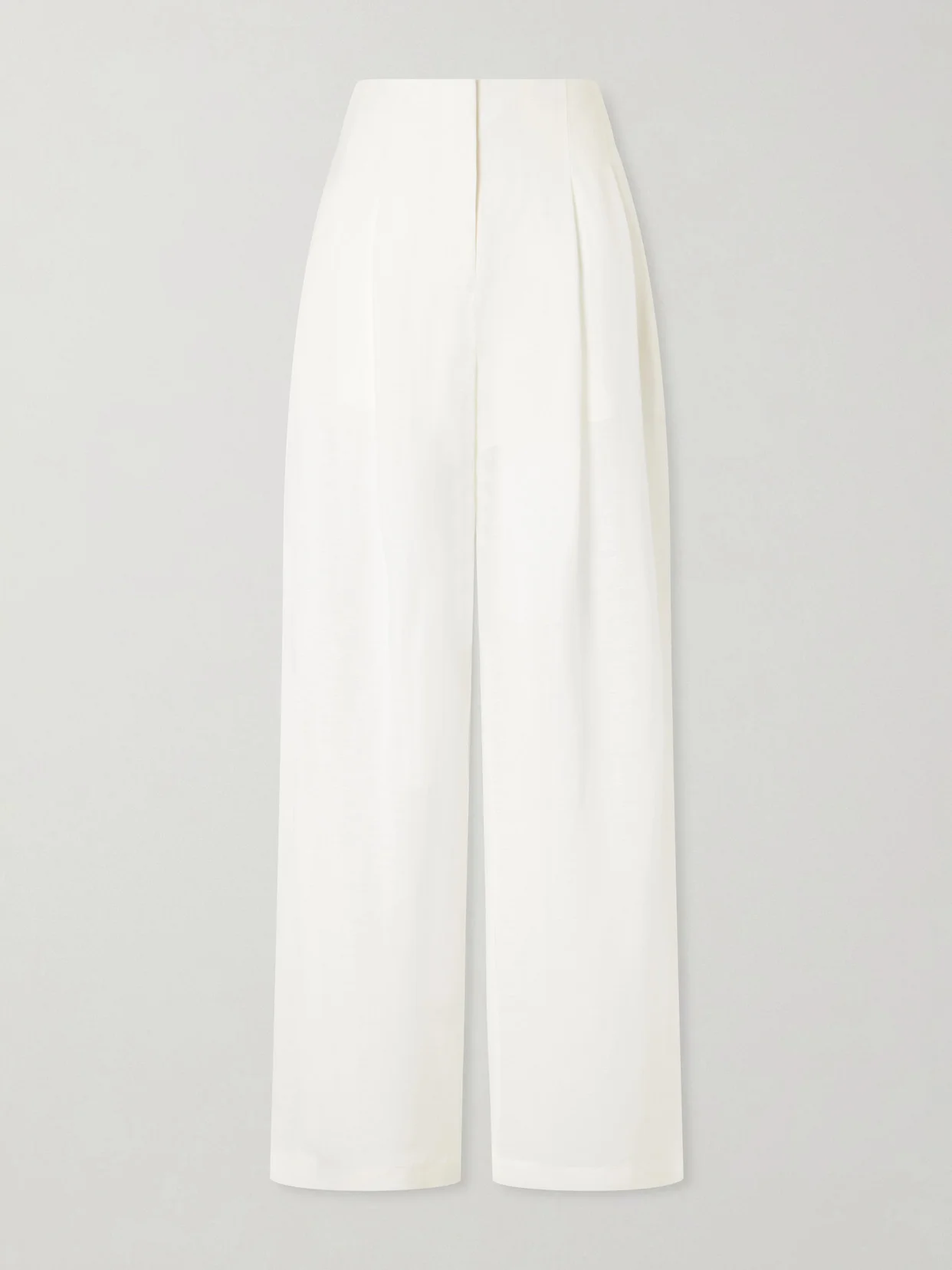 Carries Linen And Silk-blend Wide-leg Pants - 1