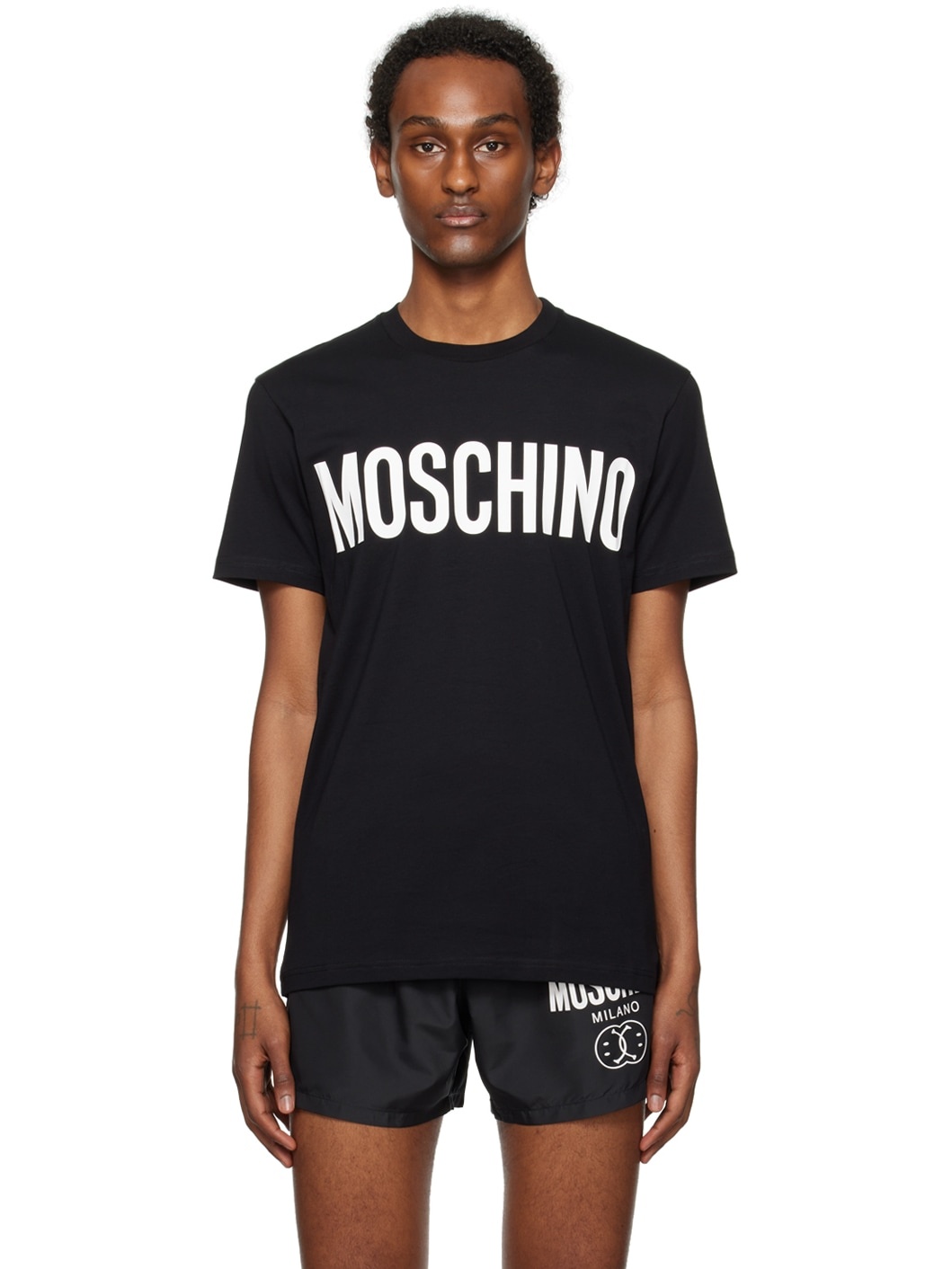 Black Printed T-Shirt - 1
