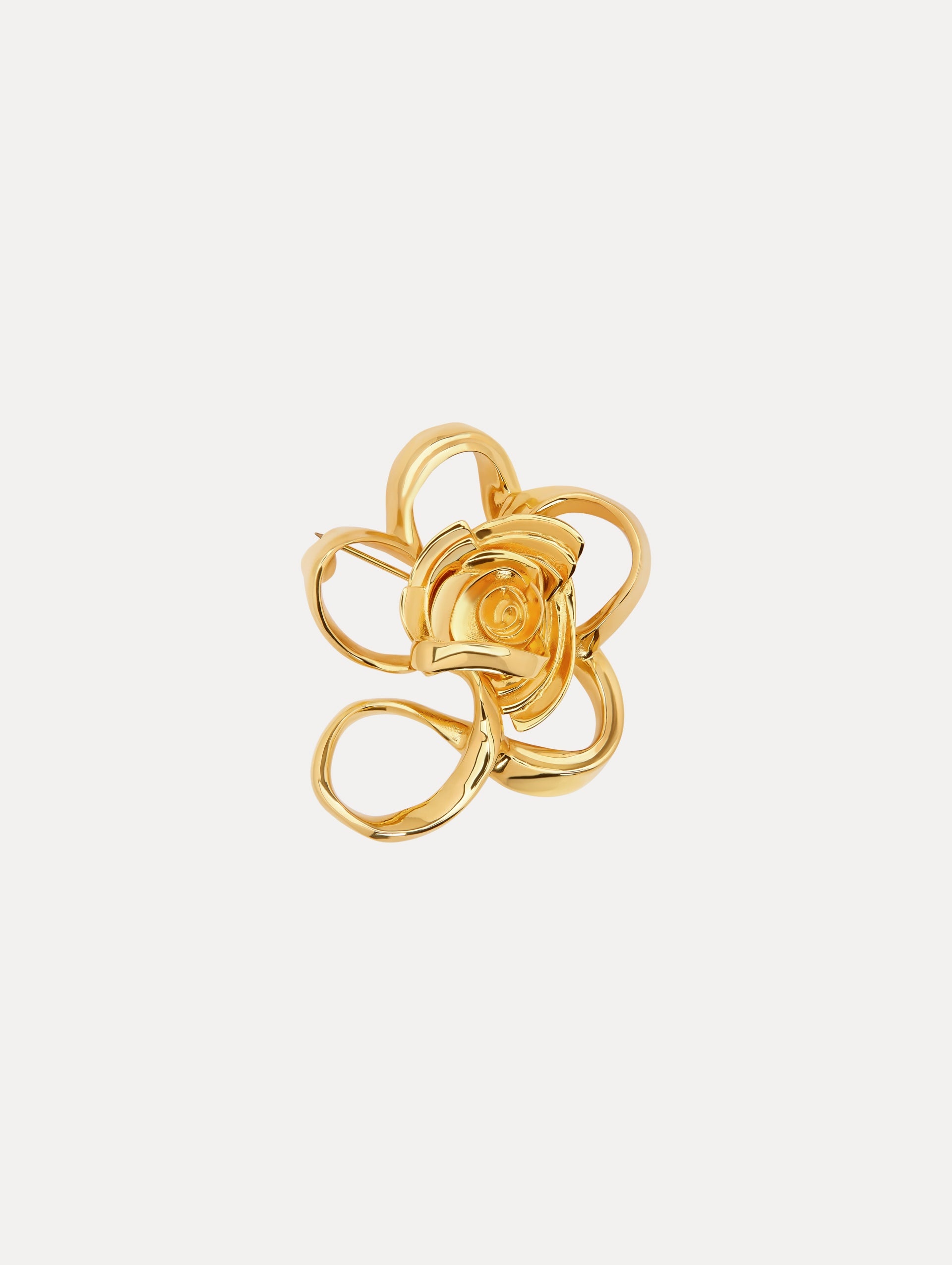 GEOMETRIC ROSE BROOCH - 1