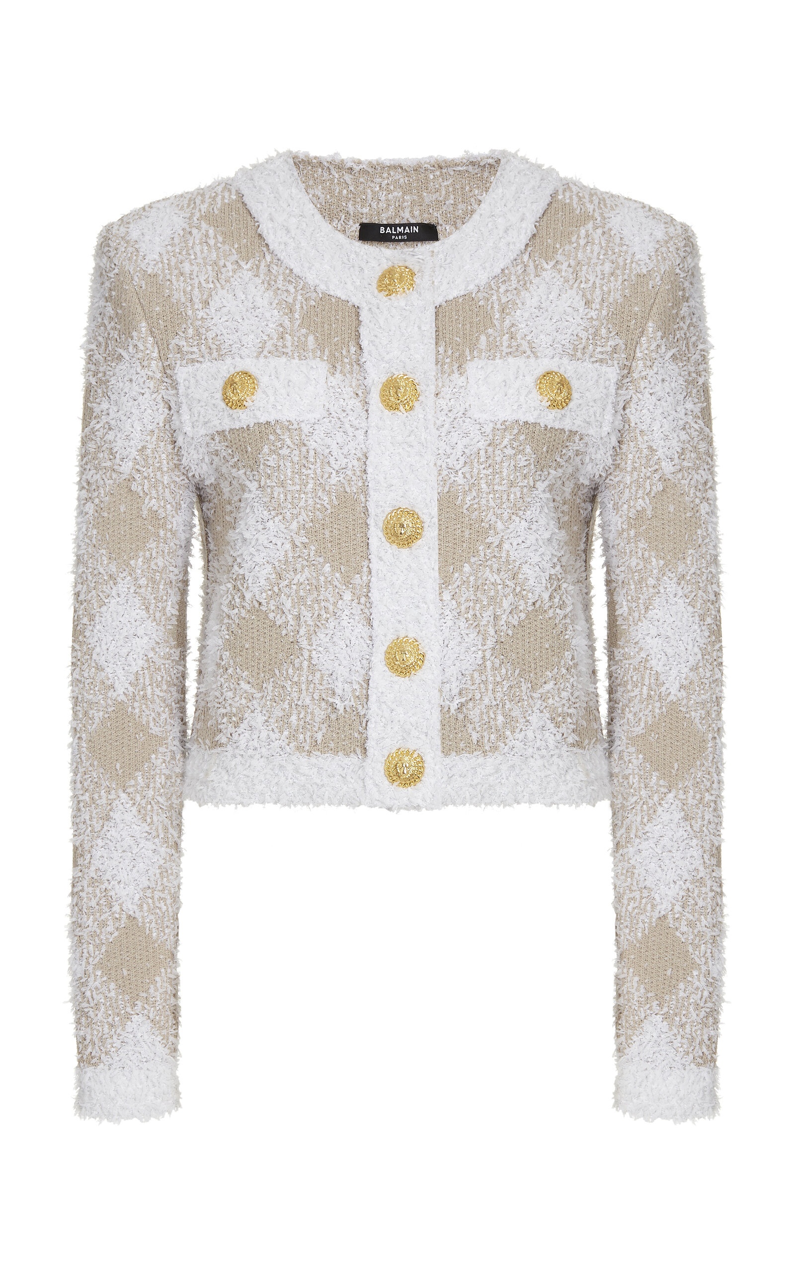 Cropped Tweed Jacket white - 1