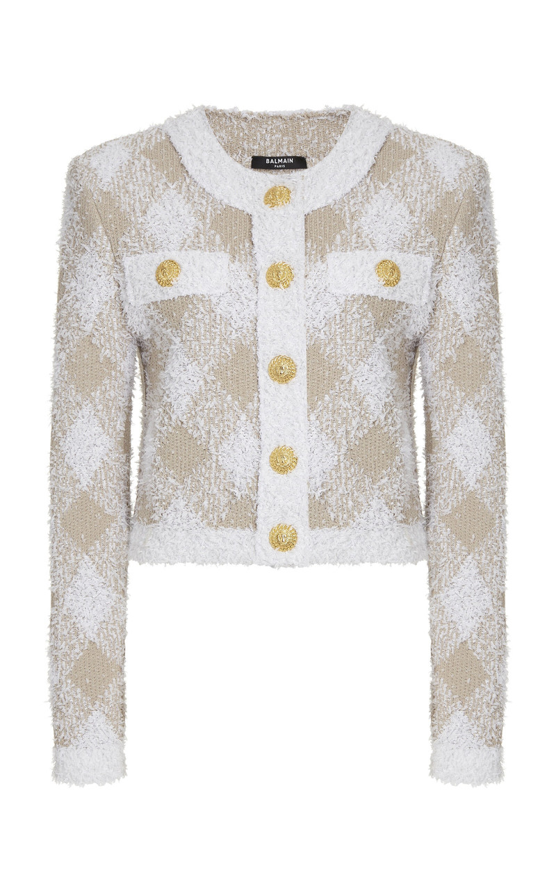 Cropped Tweed Jacket white 1