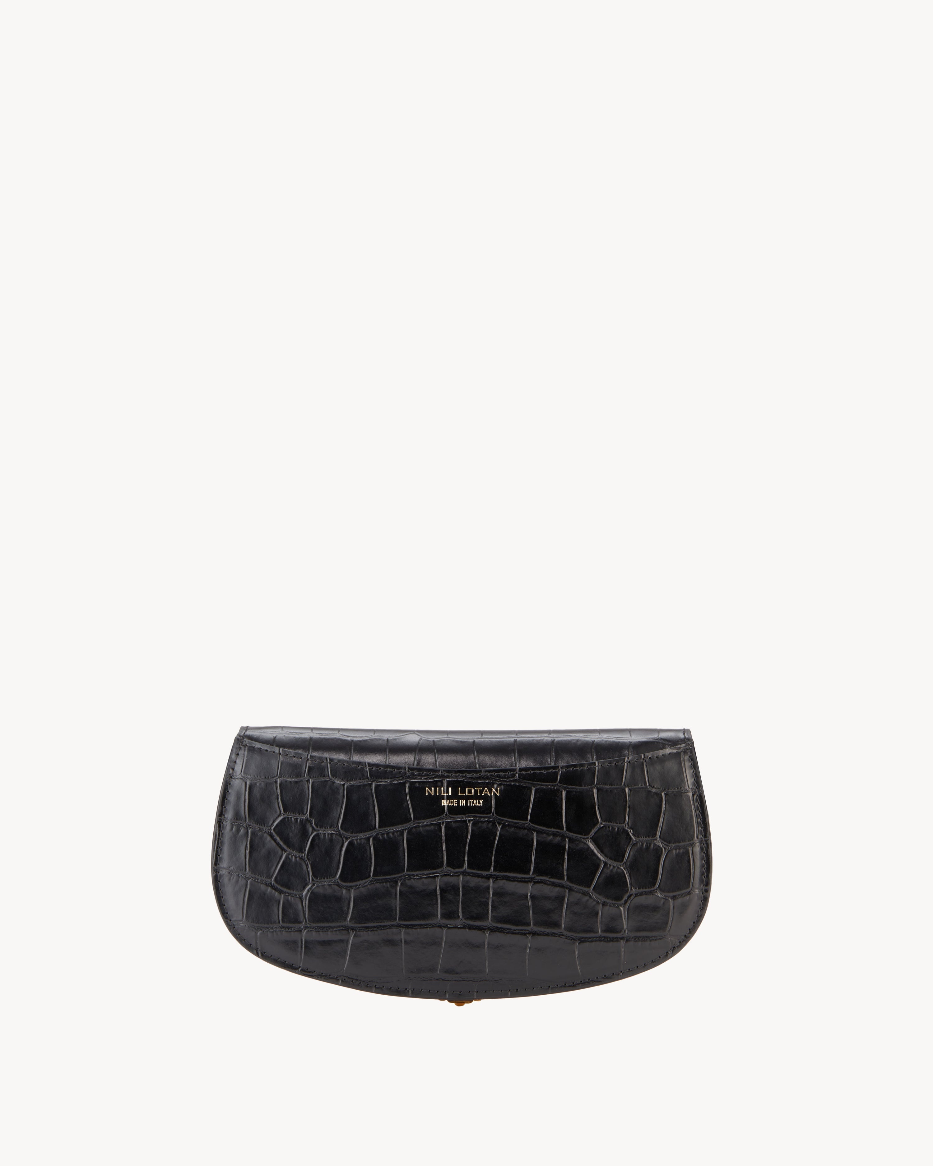 LA LUNE EMBOSSED CROC CLUTCH - 5