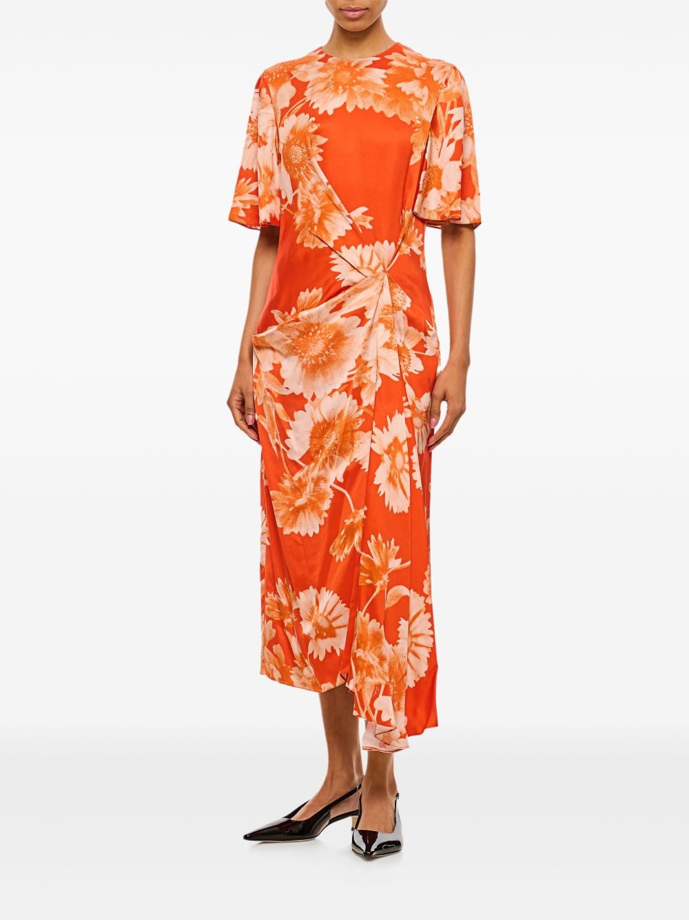 pinched-detailing dress - 2