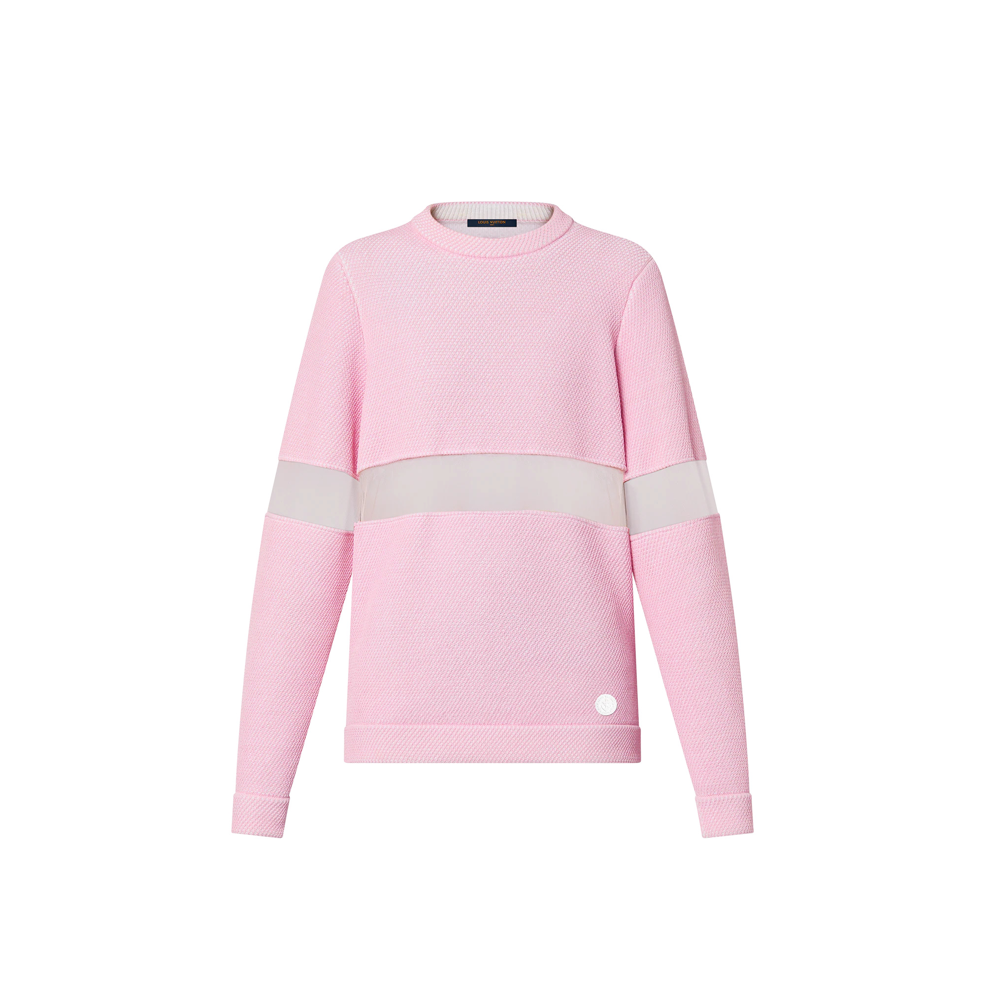 Tulle Insert Knit Pullover - 1