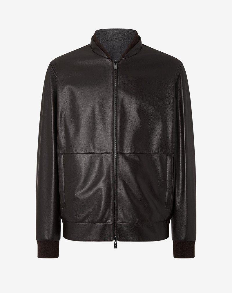Brown reversible nappa leather gilet 1