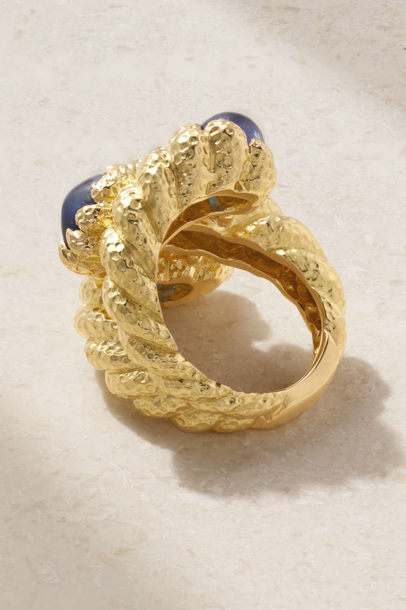 Triple Rope 18-karat gold sapphire ring - 3