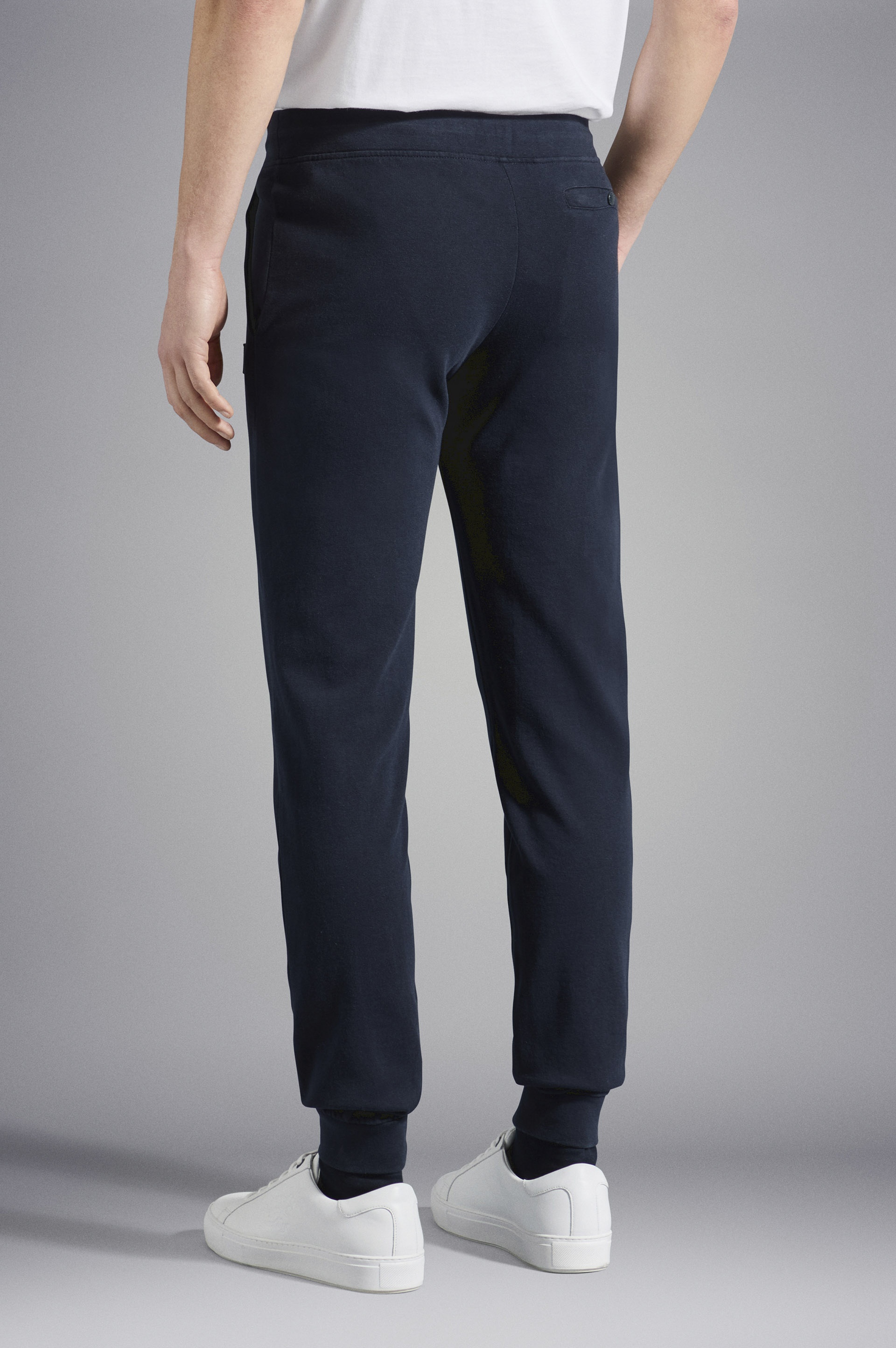 COTTON SWEATPANTS WITH ICONIC BADGE - 3