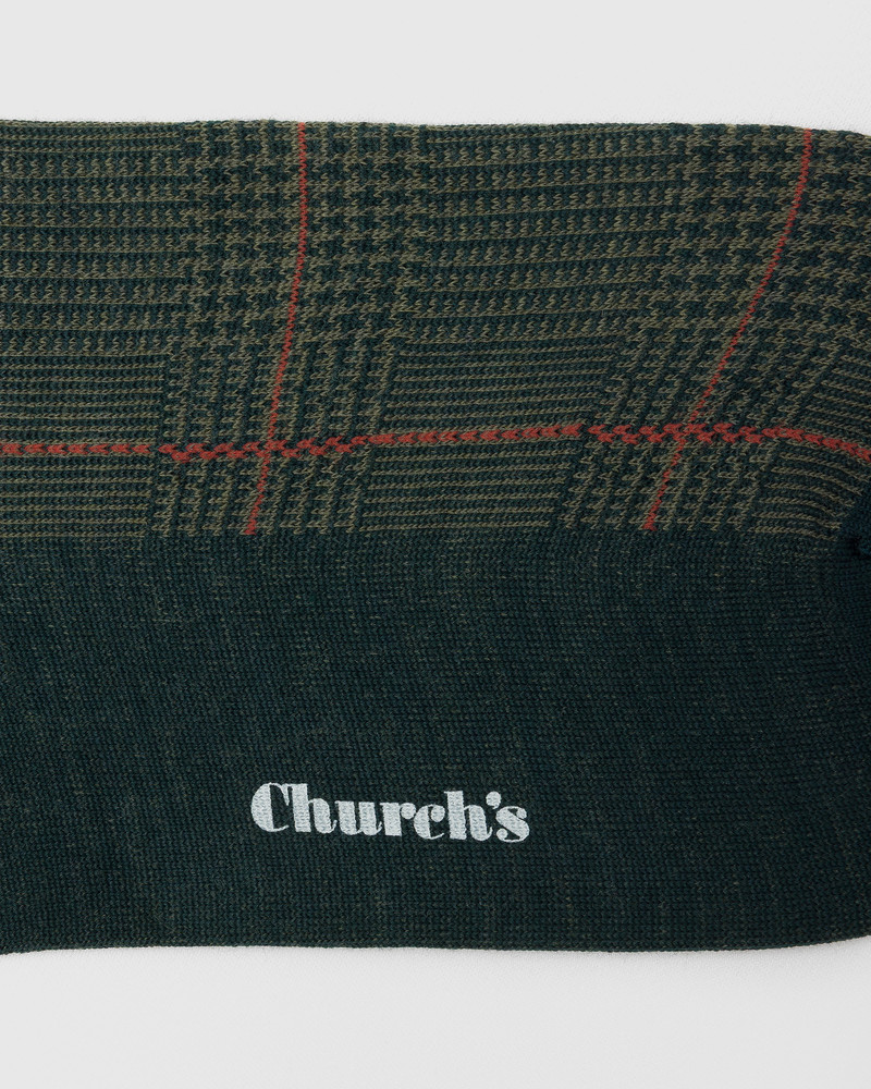 Prince of Wales Wool Long Socks 3