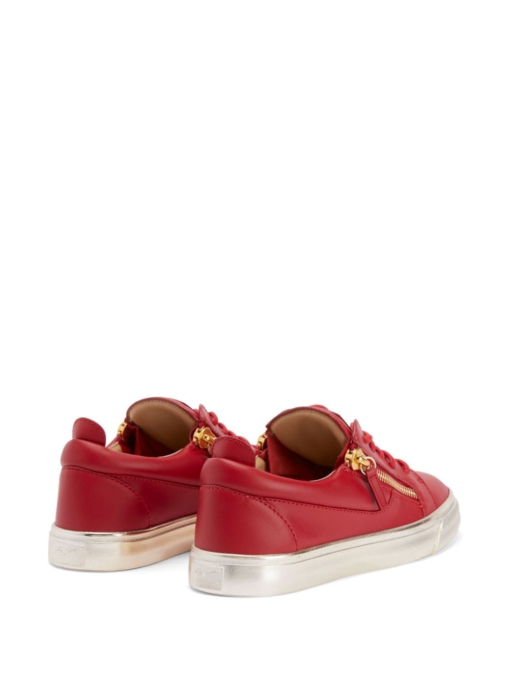 Gail zip-fastening leather sneakers - 3