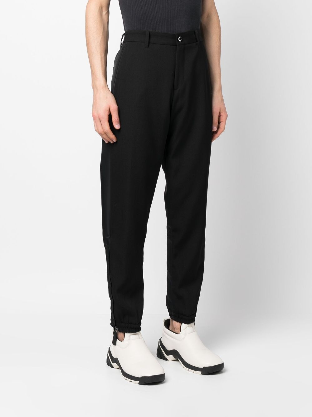 two-tone tapered trousers - 3