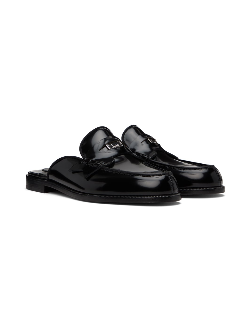 Black Penny Mule Loafers - 4