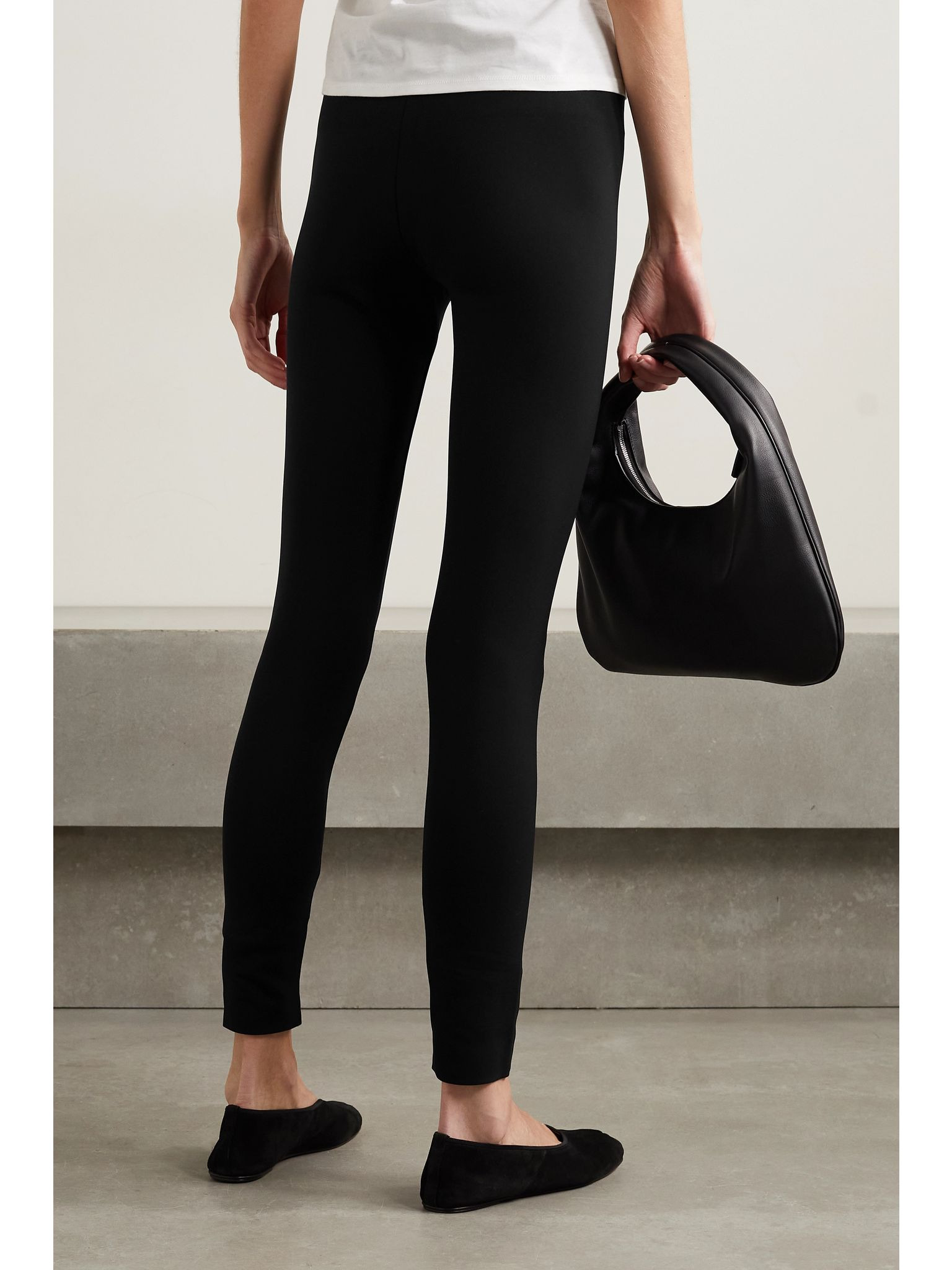 Essentials Woolworth stretch-ponte leggings Black - 4