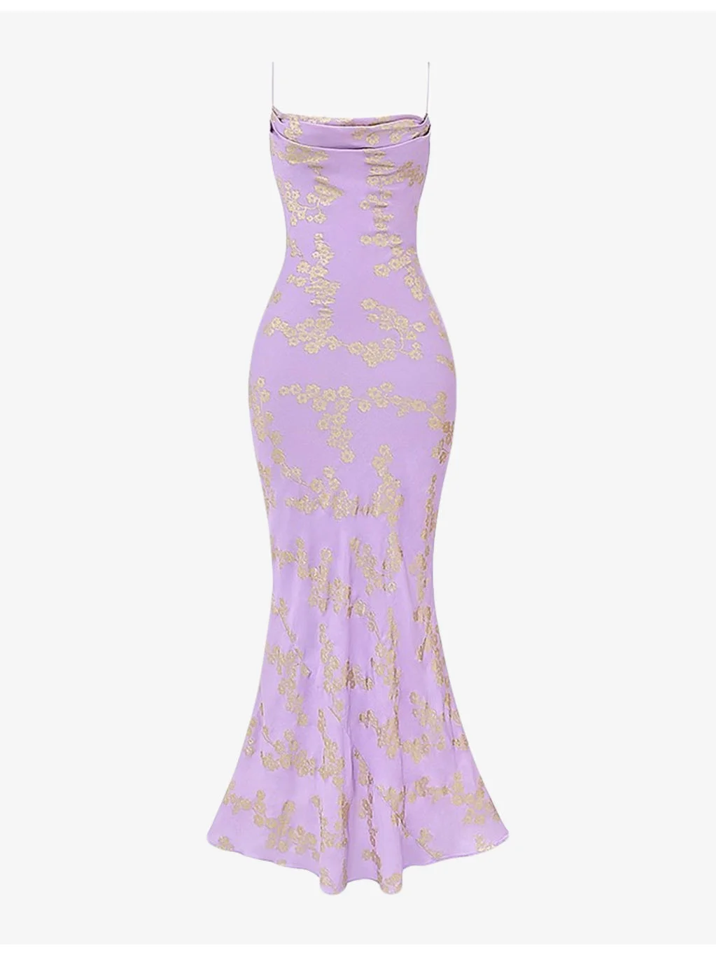 Capriana metallic floral-jacquard satin maxi dress - 1